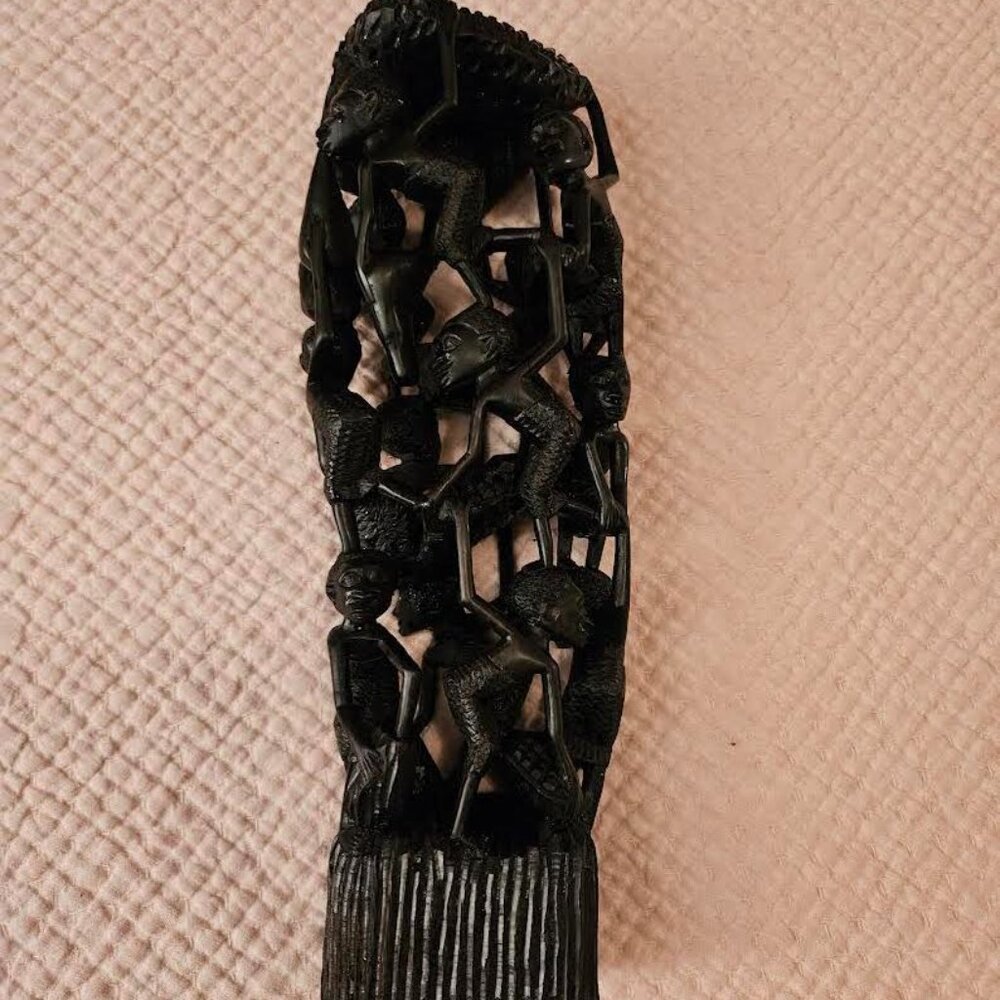 Makonde Tree Of Life   Ebony Wood  Sculpture Hand Carved